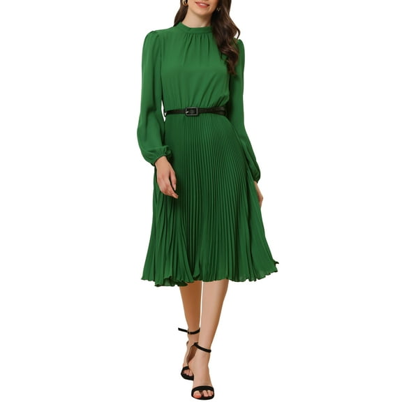 MODA NOVA Juniors Casual Shirt Dress Long Sleeve Pleated Midi Dresses