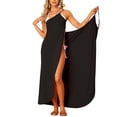 thumbnail image 1 of MODA NOVA Juniors Cover Ups Adjustable Strap Backless Wrap Maxi Dress M Black, 1 of 5