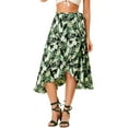 thumbnail image 1 of MODA NOVA Juniors Floral Tropical Boho Midi Wrap Skirt, 1 of 6