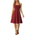 thumbnail image 1 of MODA NOVA Juniors Gothic Tie Back A-Line Sleeveless Club Party Dresses, 1 of 5