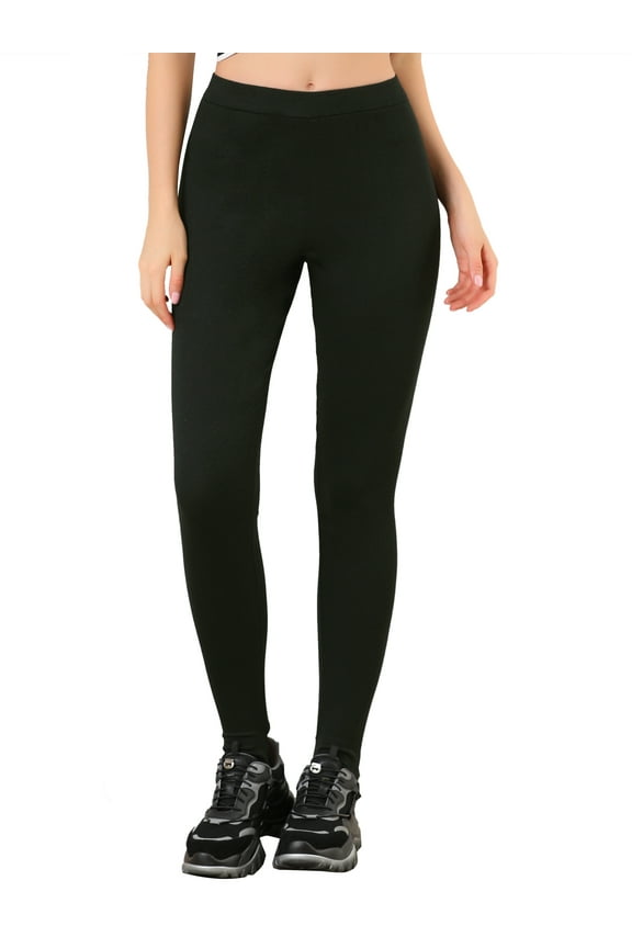 Juniors Halloween Costume Solid Soft Elastic Waistband Gym Yoga Stirrup Pants Blacks XL