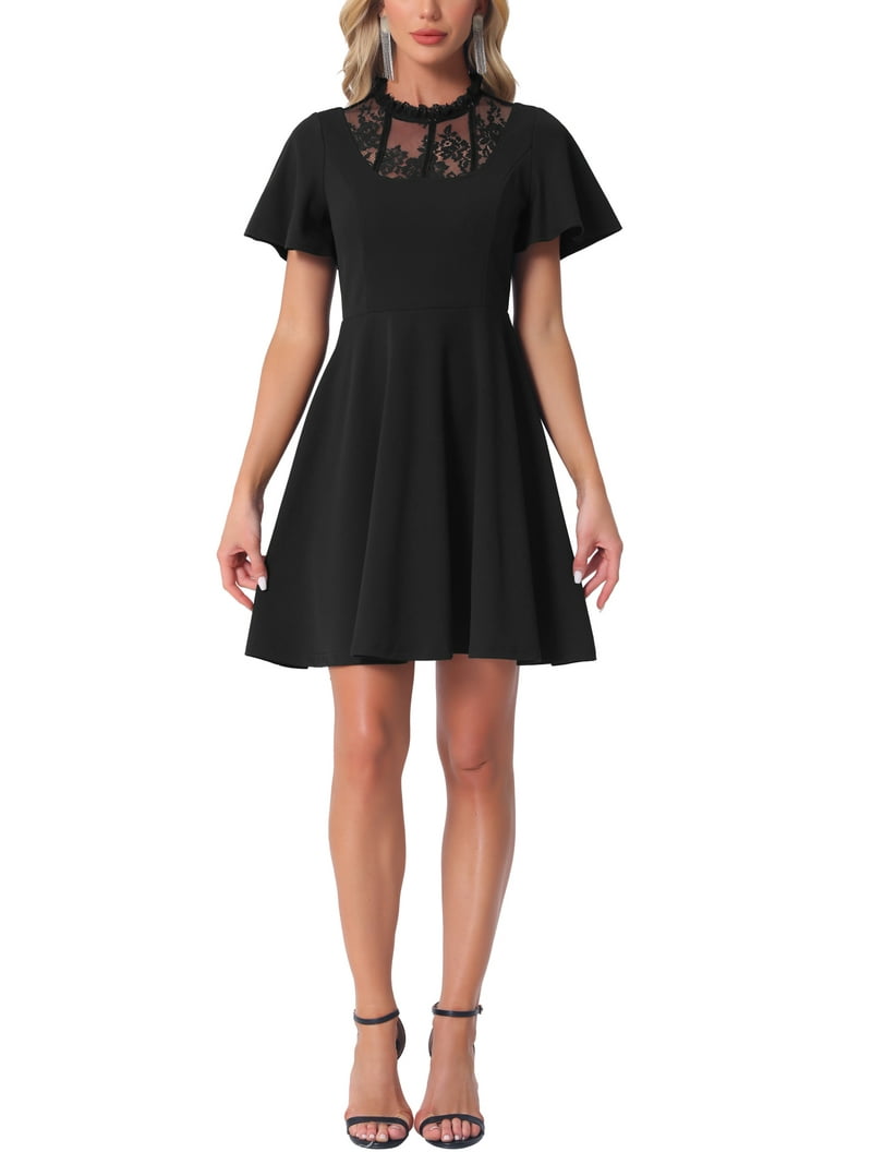 navy blue dress for baby girl B Darlin Juniors' Lace-up A-line Dress In Pink Gold main image 0