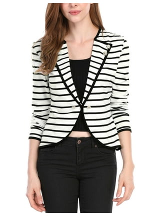 Blazers black and white top