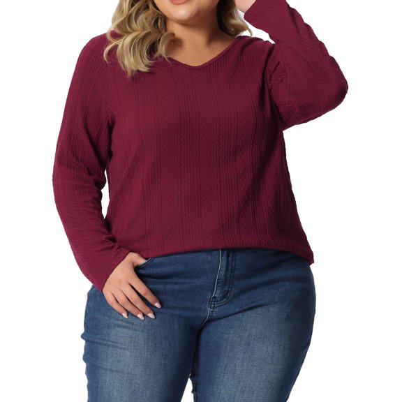 MODA NOVA Juniors Plus Size Knit Thin Fall Winter Trendy Crochet Comfy Pullover Sweaters