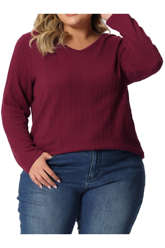 Juniors Plus Size Knit Thin Fall Winter Trendy Crochet Comfy Pullover Sweaters