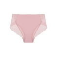 thumbnail image 1 of MODA NOVA Juniors Plus Size Panties Underwear Lace Breathable Mid Rise Stretch Briefs Pink S, 1 of 5