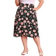 thumbnail image 1 of MODA NOVA Juniors' Plus Summer A-Line Ruffled Hem Wrap Midi Skirt, 1 of 6