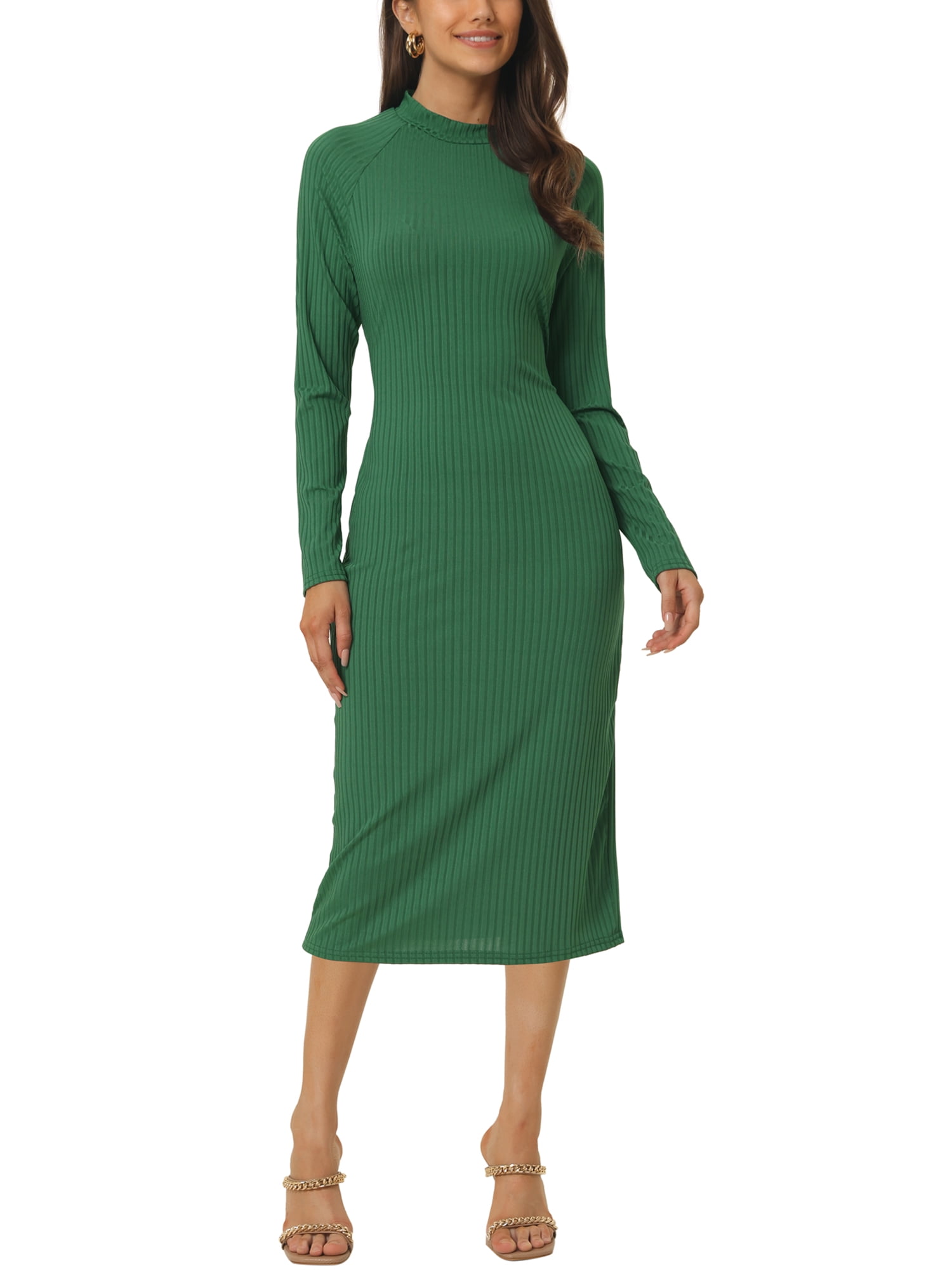 MODA NOVA Juniors Round Neck Twist Back Long Sleeve Cable Knit Cut Out  Bodycon Midi Dress - Walmart Business Supplies