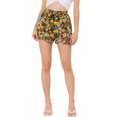 thumbnail image 1 of DARING DIVA Juniors Self Bow Tie Elastic High Waist Summer Beach Culottes Shorts, 1 of 6