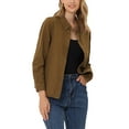 thumbnail image 1 of MODA NOVA Juniors Solid Shirts Long Sleeve Button Down Denim Shirt Brown M, 1 of 6