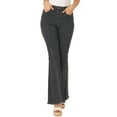 thumbnail image 1 of MODA NOVA Juniors Vintage Long Pants Classic High Waist Denim Bell Bottoms Jeans, 1 of 6