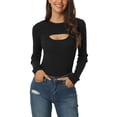 thumbnail image 1 of MODA NOVA Juniorss' Fall Winter Two Piece Outfit Long Sleeve Casual Sweater Blouse Tank Tops, 1 of 6