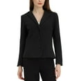 thumbnail image 1 of MODA NOVA Office Crop Blazer for Juniors Long Sleeve Notched Lapel Office Work Crop Blazer Black XS, 1 of 5