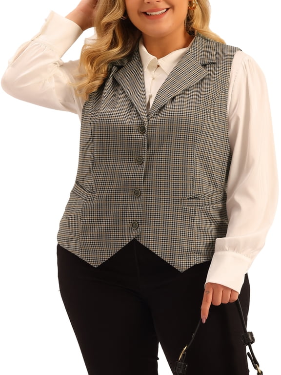 Plus Size Waistcoat Vest for Juniors Vintage Vest Button Steampunk Dress Jacquard Jacket