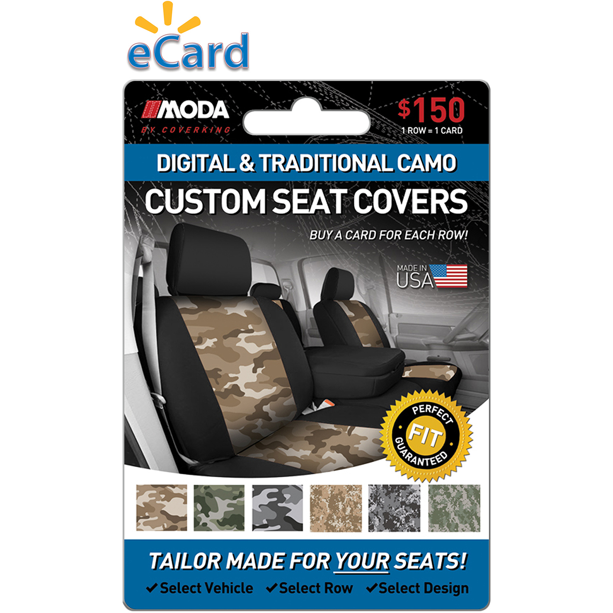MODA by Coverking Designer Custom Seat Covers Camo $150 (Email Delivery) - image 1 of 3
