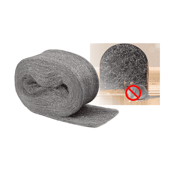 MODANU 1 Roll Steel Wool for Mice Control 3in ×13 ft Steel Wool, Gap Filter for House & Garage - Keep Mice Away from Holes, Siding, Pipeline, Vents in Garden, House