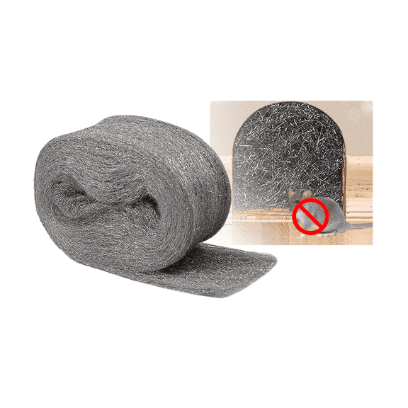MODANU 1 Roll Steel Wool for Mice Control 3in ×13 ft Steel Wool, Gap Filter for House & Garage - Keep Mice Away from Holes, Siding, Pipeline, Vents in Garden, House