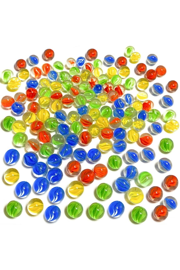 100Pcs Colorful Glass Marbles Marble 14mm Collection Cat Eye Marbles for Marble Bounce Game Chinese Checkers Crafting & Home Decoration