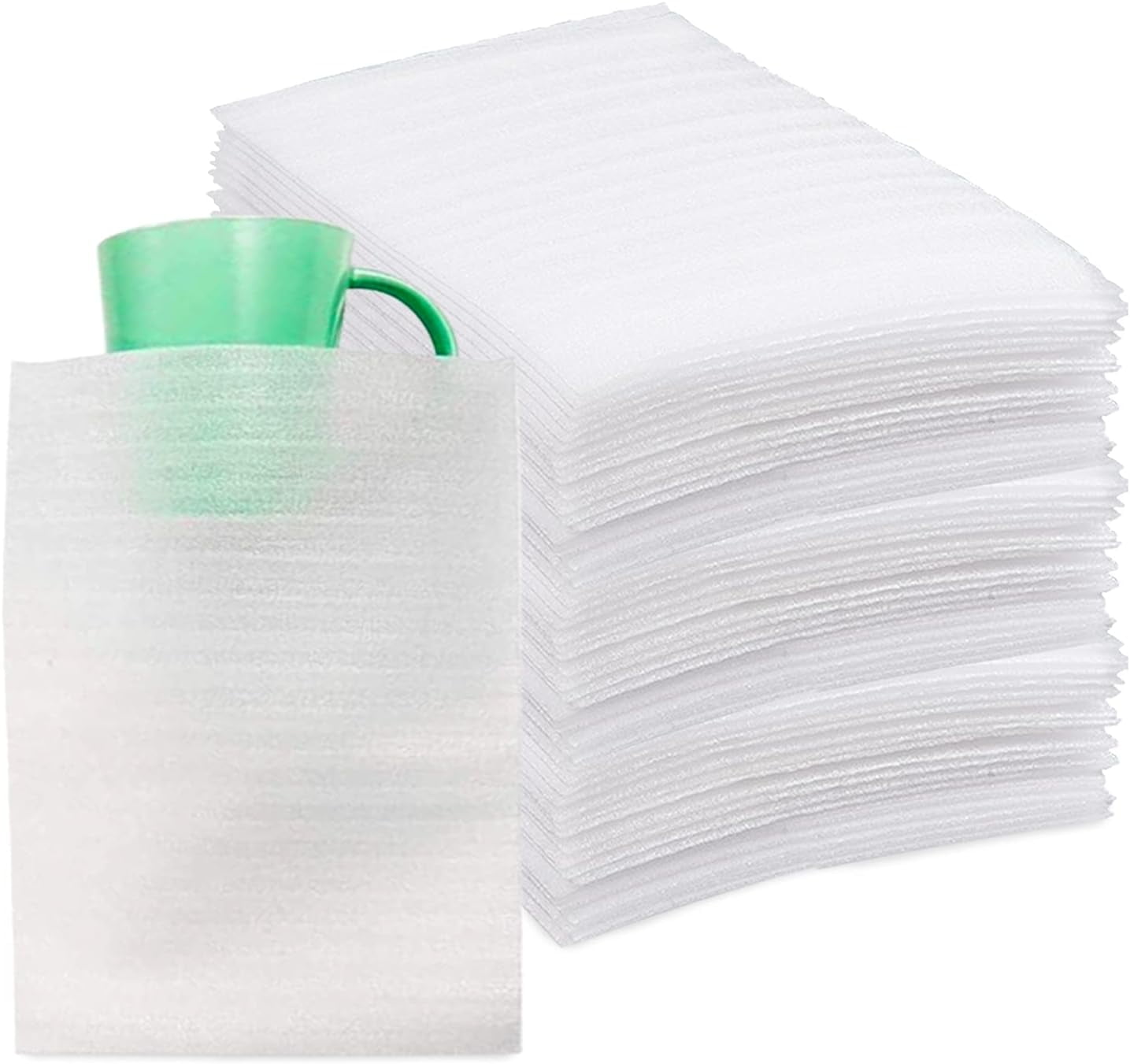 Ireer 100 Pcs Cushion Foam Pouches Sheets For Packing Dishes Foam Sheets Packing Materials Plate Sleeves For Moving Supplies Cushioning Padding Shipping Fragile Labels