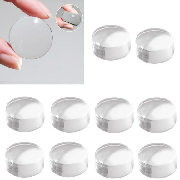 MODANU 10Pcs 28mm Nail Stamper Head Clear Silicone Nail Stamp Replacement Jelly Head Nail Art Manicure Tools