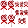 thumbnail image 1 of MODANU 12Pcs Christmas Candy Cane, Plastic Candy Decorations Peppermint Ornaments Candy Lollipop Craft Decor for Xmas Home Party Supplies (Red), 1 of 8