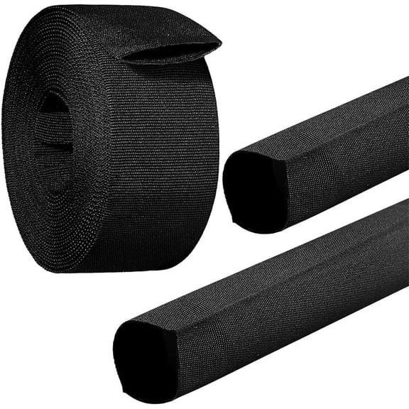 MODANU 13 ft Nylon Hydraulic Hose Protector Sleeve Tig Torch Cable Cover Black Protective Cover Hose Sheath Hydraulic Wrap Cutting Wire Sheath Sleeve Management Wrap for Cord Tig(1.5 Inch Id)
