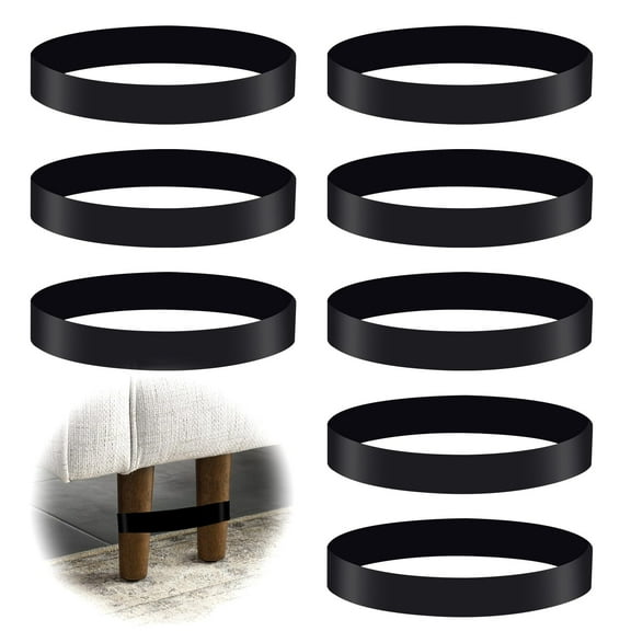 MODANU 16 Pcs Sectional Sofa Connectors Rubber Heavy Duty Couch Connector Straps Universal Cinch Straps for Sliding Furniture, Black