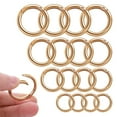 thumbnail image 1 of MODANU 16PCS Trigger Metal Spring O Rings Round Carabiner Clip Snap Trigger Spring Keyrings Buckle for Handbag Craft Making (4 Sizes, Gold), 1 of 8