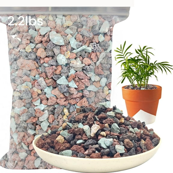 MODANU 2.2lbs Cactus Soil Potting Mix 0.25in Succulent Soil Mix, Succulent Potting Mix, Cactus Potting Mix,Horticultural Grit, Bonsai Soil Mix Mix Horticultural Lava Rock Pebbles PH