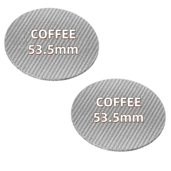 MODANU 2 Pack Espresso Puck Screen, 53.5 mm Stainless Steel Reusable 1.7mm Thickness 150μm Coffee Filter Screen, Espresso Portafilter Low Shower Screen, Contact Screen