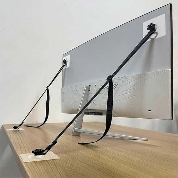 MODANU 2 Pack Furniture Anchors Kit for Baby Proofing, Adhesive TV Safety Straps Use to Prevent Falling and Anti Tip, No Drill Dresser Or Cabinet to Wall Anchors