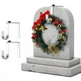 MODANU Silver Metal Wreath Hanger, Adjustable 6''11'', Headstone