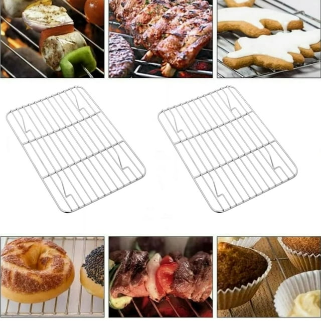 MODANU 2 Pack Stainless Steel Cooling Rack, Metal Baking Rack for