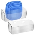 thumbnail image 1 of MODANU 2 Packs Adhesive Cabinet Door Organizer, Clear Plastic Lid Organizer for Food Storage Container Lid, Wall Mounted over Pantry Door Organizer Bin Holder Caddy for Kitchen Bathroom, 1 of 7