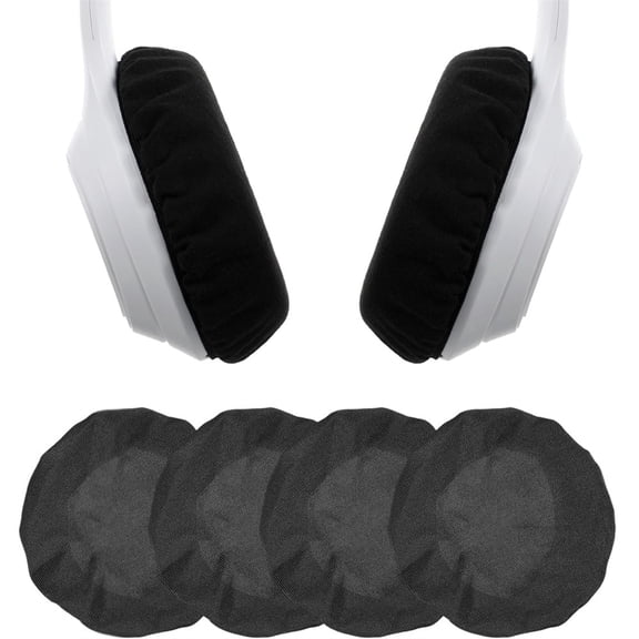 MODANU 2 Pairs Headphone Earpad Covers Headphone Sweat Covers Washable and Stretchable Ear Pads Protectors for Gym Libraries, Studying Gaming (Fit 9-11 cm, Black)