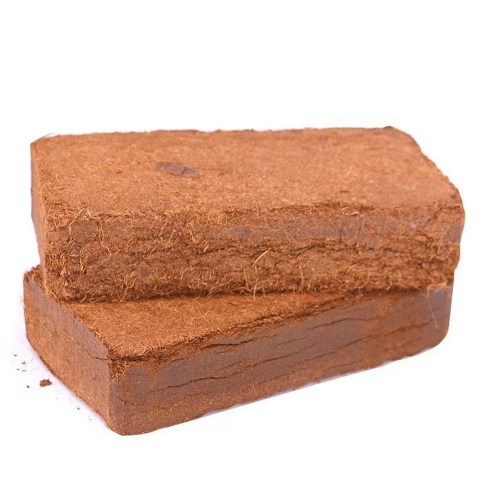 MODANU 2 Pcs Coco Coir Brick for Plants, 100% Natural Organic Compressed Coconut Coir Fiber with Low EC & PH Balance, High Nutrition Coconut Soil Coco Fiber for Planting and Herbs