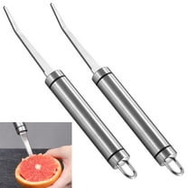 MODANU 2 Pcs Grapefruit Knives, Stainless Steel Grapefruit Utensil Knife, Serrated Edge & Thick Gauge Handle, Kitchen Tool with Non-stick Plating for Kiwi, Mango, Dessert, Apple, Citrus Fruit