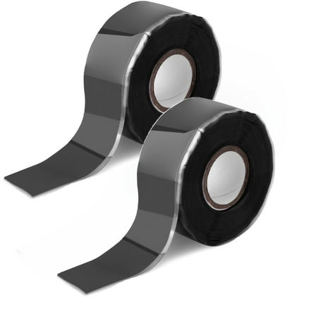 MODANU 2 Rolls Grip Tape, Self Fusing Silicone Tape, Grip Tape for Handles, Rubber Wrap for Pull Up Bars, Barbells, Dumbbells, Sports, Gym Equipment, Tools(2inx 9.84ft Each Roll)