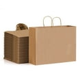 thumbnail image 1 of MODANU 20 Packs Paper Bags with Handles 16 x 5 x 12inch Large Gift Bags with Handles Paper Bags for Grocery, Merchandise, Gifts (Brown), 1 of 7