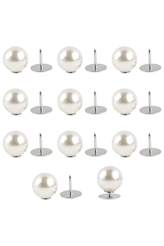 20 Pcs No Sew Pearl Brooch Buttons Removable Reusable Multipurpose Pearl Button for Shirt Dress Sweaters Coat Shawl Crafts Embellishments, 0.47in/12mm