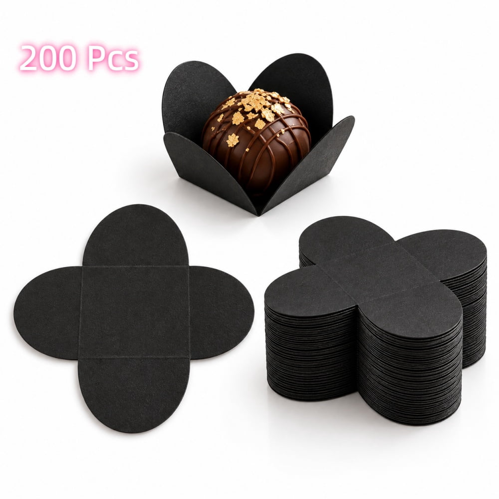 MODANU 200Pcs Truffle Wrappers Paper, 1.3 inch Candy Cup Truffle Liners ...