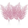thumbnail image 1 of MODANU 24 Pcs Christmas Glitter Twigs Artificial Pine Tree Picks for Christmas Tree Ornaments fillers, DIY Xmas Wreath, Crafts, Garland, Holiday, Party, Wedding and Home Decoration, Pink, 1 of 7