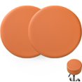 thumbnail image 1 of MODANU 2Pcs Bar Stool Covers Round, for 12-14 Inch Chair Waterproof PU Seat Covers with Elastic Bands for Bar Stool/Round Cushion, Orange, 1 of 7
