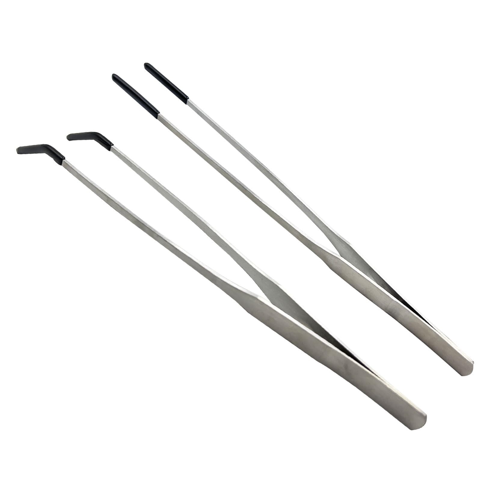 SPNKMJUJ 2 Pcs Extra Long Reptile Feeding Tongs, 2 Pcs Bearded Dragon Feeding Spoons