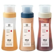 MODANU 3 Pack Empty Squeeze Bottles Containers with Top, BPA Free for Condiments, Syrup, Ketchup, Sauces, Dressing, Oil, Honey | Arts and Crafts - Leak Proof - Kitchen, 11.8 oz/350ML