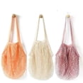 thumbnail image 1 of MODANU 3 Pack Grocery Bags Fruit and Vegetable Bag Washable Cotton Mesh String Shopping Handbag Long Handle Net Tote, 1 of 11