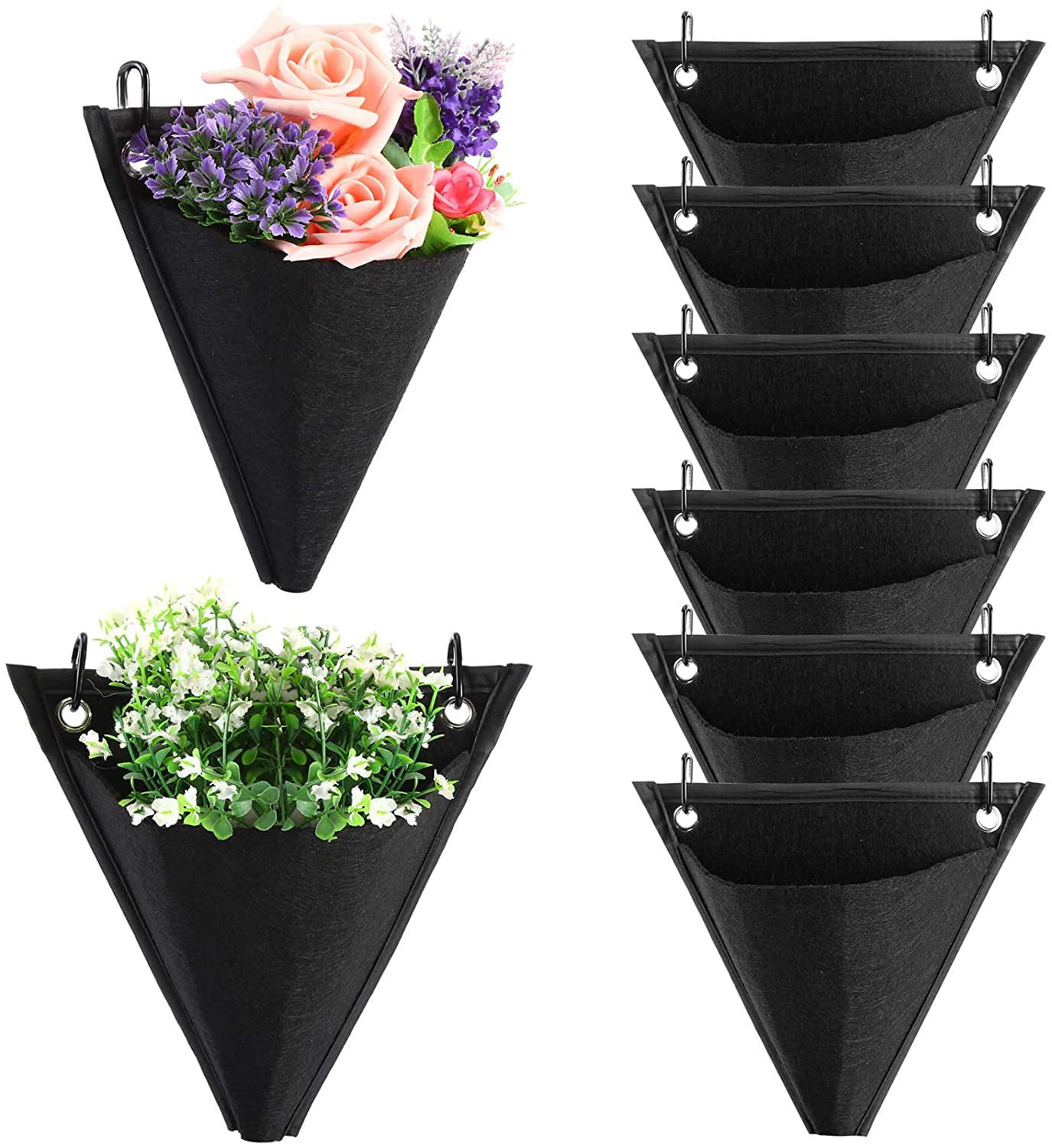 Triangular Railing Planter MODANU 3 Pcs Hanging Wall Planters for Indoor Outdoor Triangle Garden ...