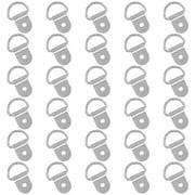 MODANU 30 Pack Small Steel D-Ring Tie Downs, Stainless Steel D Rings Anchor Lashing for Loads on Case Truck Cargo Trailers RV Boats, Silver