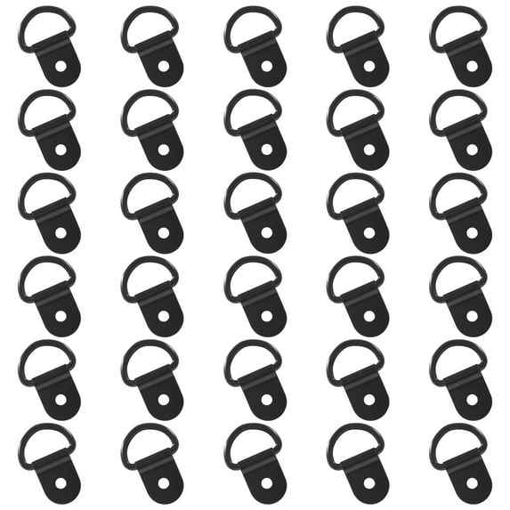 MODANU 30Pcs D Ring Tie Downs Small Heavy Duty Tie Down Anchor Lashing Ring for RV Car Truck Boat Trailer SUV Cargo, Black