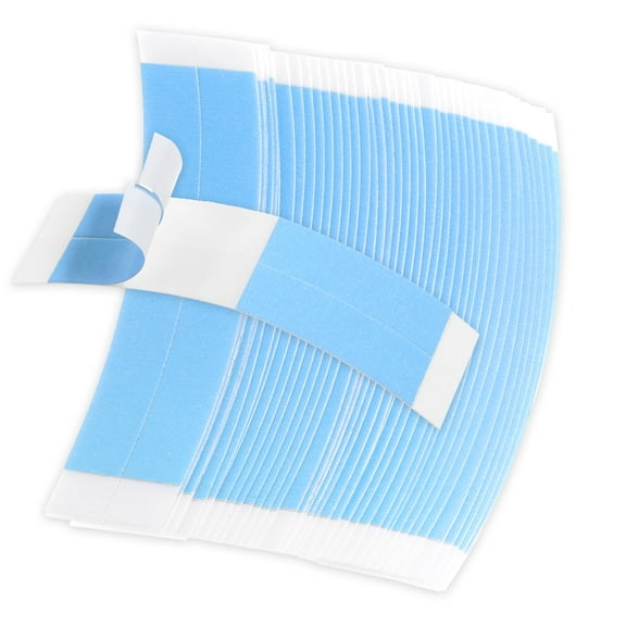 MODANU 36Pcs Double Sided Wig Tape, Waterproof Lace Front Tape for Lace Wigs, Ultra Hold Clear Wig Tapes, Self Adhesive Wig Glue for Hairpieces Toupee and Hair Extensions, Blue